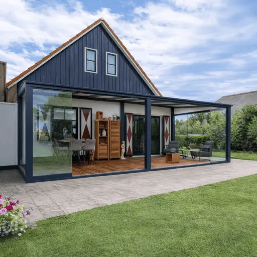 Панорамное остекление террасы раздвижными системами