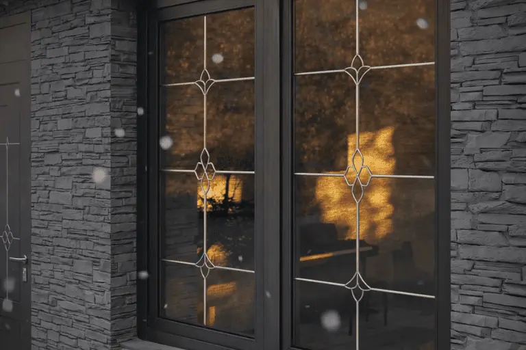 Пластиковые окна с декоративной раскладкой и импостами внутри стеклопакета