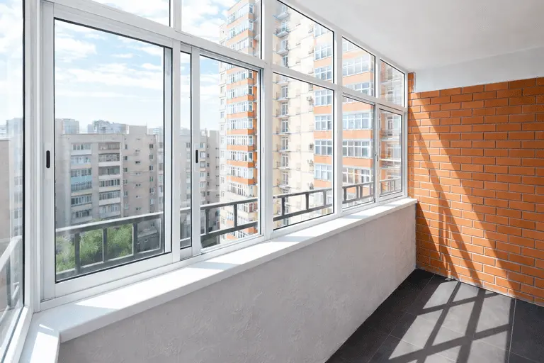 Холодное остекление балкона алюминиевым профилем Проведал