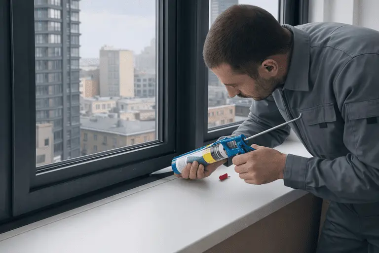 Финальная герметизация швов герметикок Финальная герметизация внутренних швов герметиком